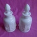 Pair of Westmoreland Glass Cologne or Dresser Set Bottles White Milk Glass