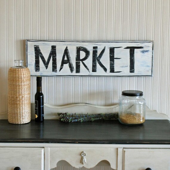 Items similar to Vintage-style MARKET sign, farmhouse ... Items similar to Vintagestyle MARKET sign, farmhouse