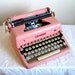Bubble Gum PINK Royal Quiet De Luxe Typewriter, Cleaned, New Ribbon