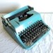 Sale - Robin Egg Blue Underwood Golden Touch Typewriter - Susanna - Professionally Serviced