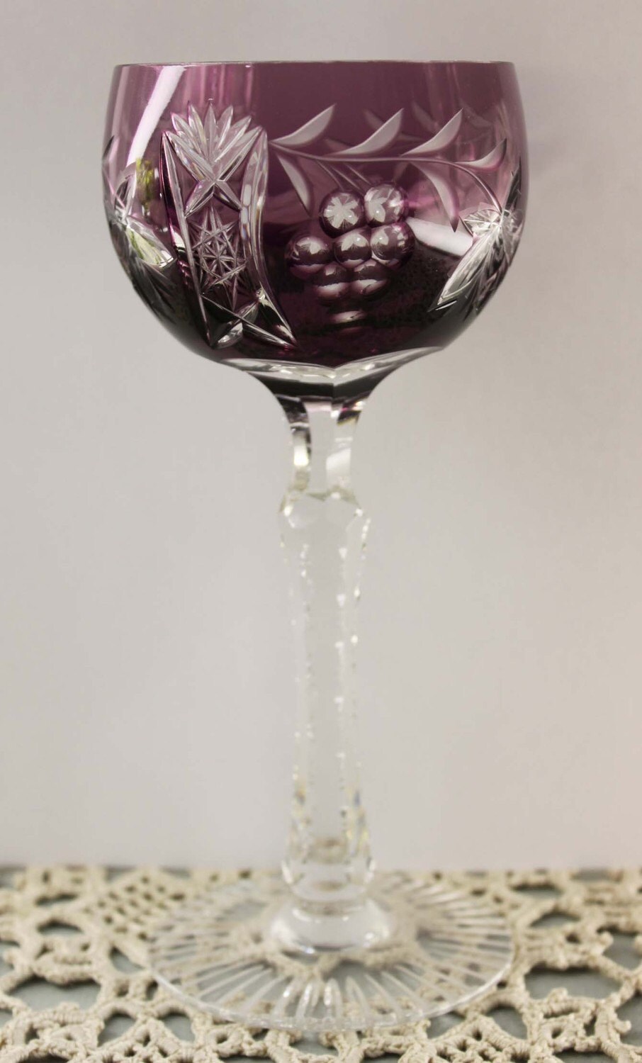 Nachtmann Traube Lead Crystal Colored Wine Glasses Goblets SET