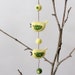 Felt bird garland : FUZZ 2 bird friends - yellow and green