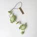 Small bird garland : miniature needle felted bird friends - peppermint