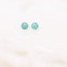 Tiny Vintage Turquoise Stone Stud Earrings