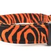 Orange and Black Striped Dog Collar - The Tiger