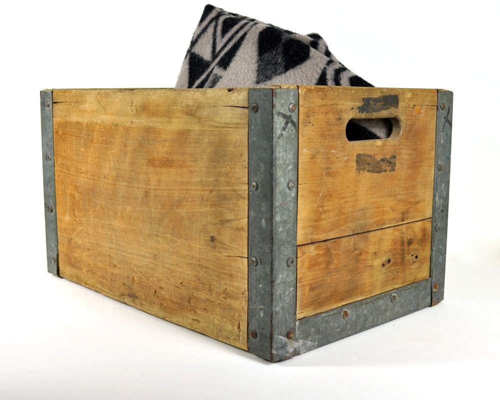 Vintage Wood & Metal Crate