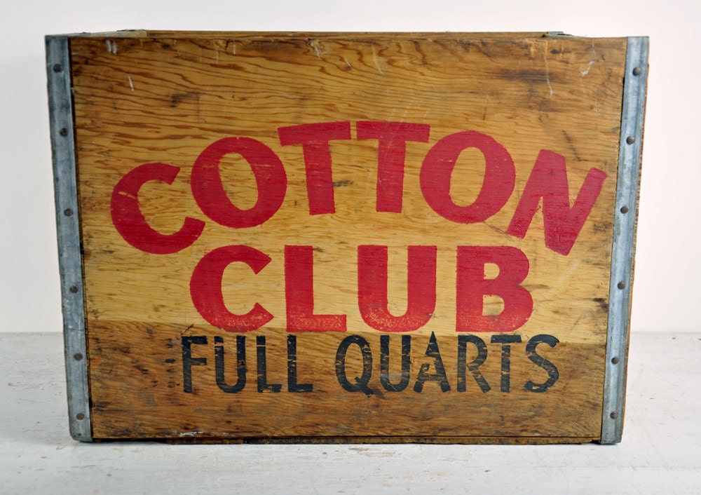 Vintage Cotton Club Wood Shipping Crate