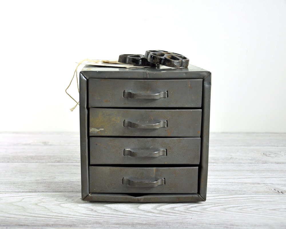 Vintage Metal Drawers / Metal Shop Drawers / Industrial