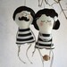 20% off SALE - Old fashioned Fragrant Man and his Wife - Handmade in Italy -