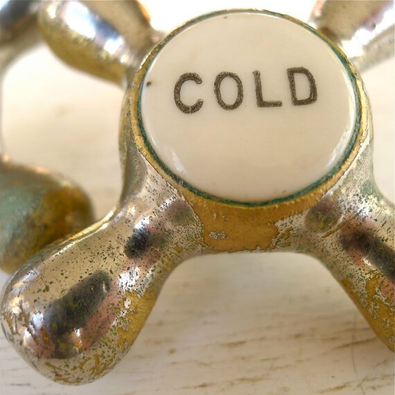 Vintage Antique Hot Cold Faucet Handles