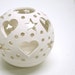 White ceramic candle holder Minimalist Gift Wedding Decoration Natural Romantic Heart Candileria handmade luminary