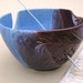 LARGE Pottery Yarn bowl, Knitting bowl, Blue Eggplant Purple Wool Organization Crochet bowl KNITTERS 8" Lavender Blush
