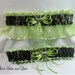 MOSSY OAK Camouflage wedding garters deer Camo garter Lime Green