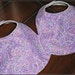 Purple Paisley Baby Bib Set - READY TO SHIP