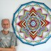 Springtime, a 36 inch, all wool yarn, 12-sided Ojo de Dios