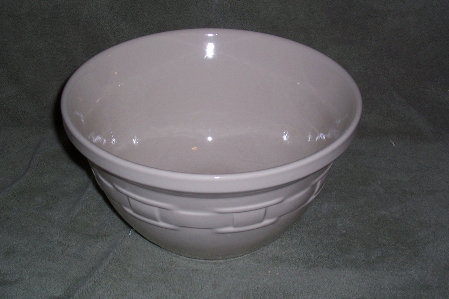 Longaberger Pottery Ivory Mixing Bowl