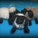 Sheep Ornaments Needle Felted Wool Cuties With Bells