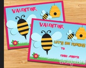 Bee Friends Printable Valentines Day Cards - DIY - Print at Home Il_170x135
