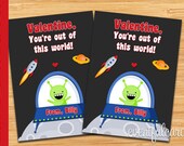 Space Alien Printable Valentines Day Cards for Kids Il_170x135