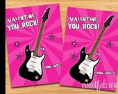 Rock Guitar Kids Valentines Day Cards Printable Il_170x135