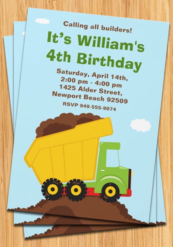 Construction Birthday Party Invitation Il_570xn