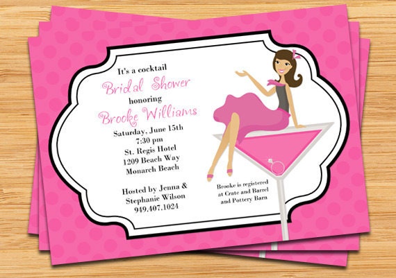 Cocktail Bridal Shower Invitations 2