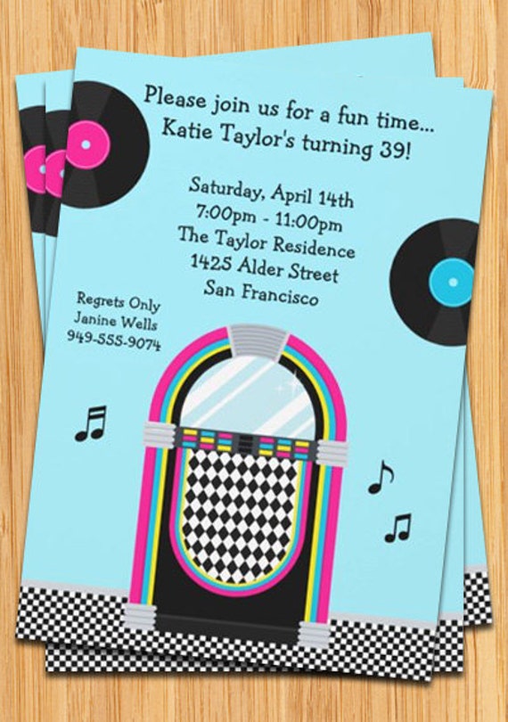 50S Party Invitations 4