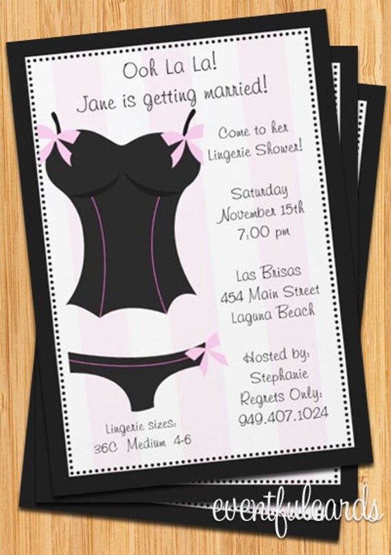 Lingerie Bridal Shower Invitation Ooh La La Il_570xn