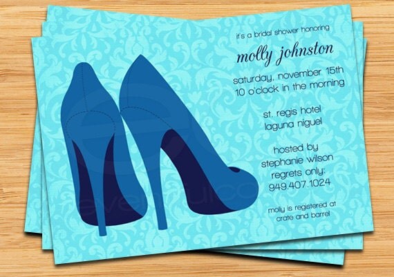 bridal shower invitations shoes