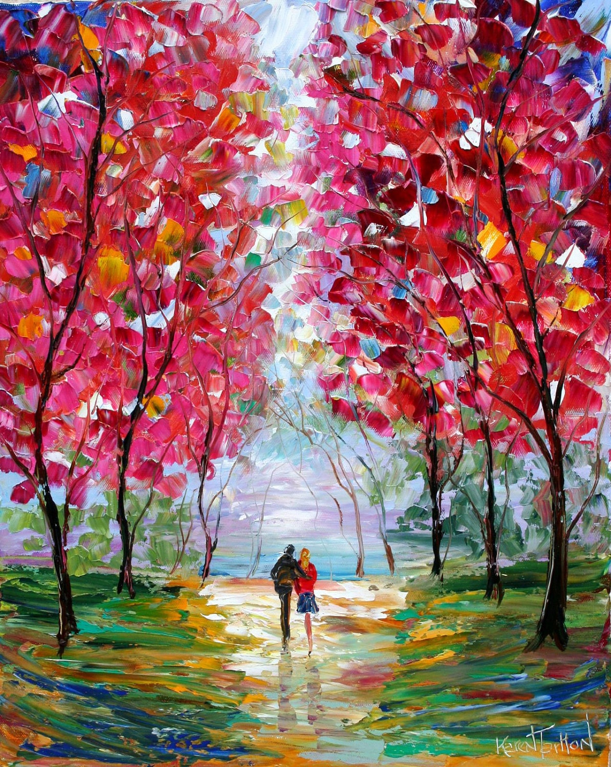 Original oil painting Romance Landscape impressionism