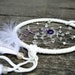 Dreamcatcher - white, crystal and amethyst for Joy