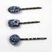 Cobalt Blue Porcelain Bobby Pin Set