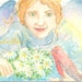 Angel of Daisies ACEO Watercolor Original