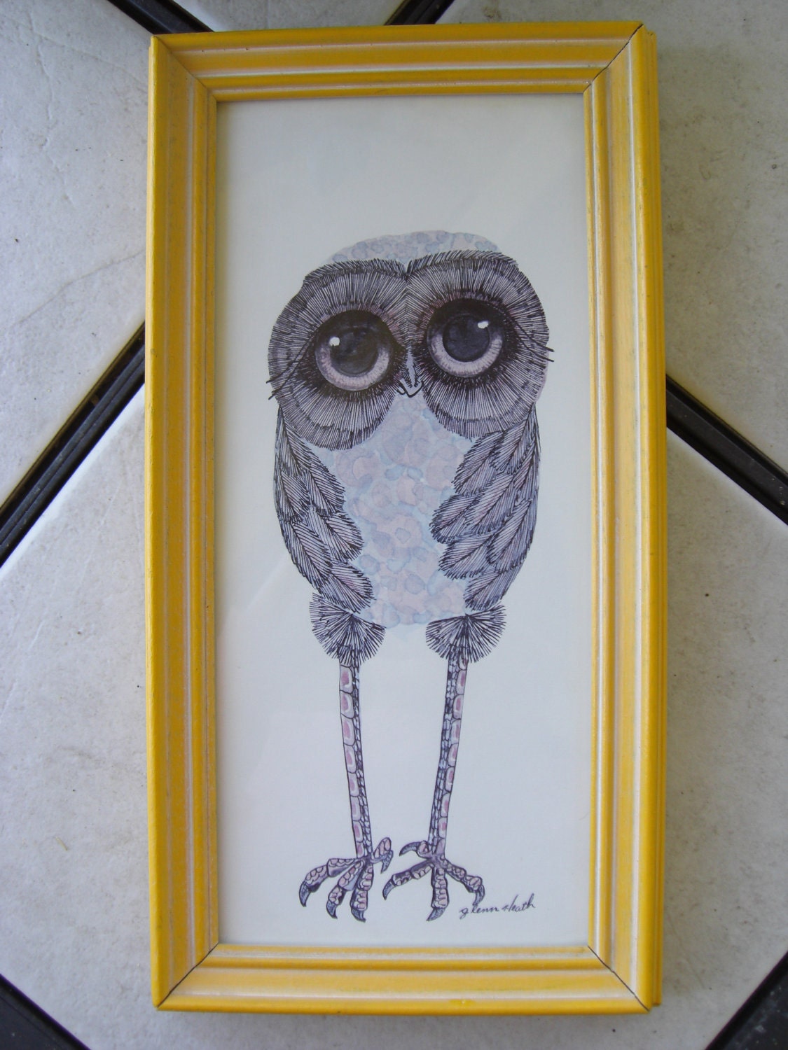 Framed Glenn Heath Owl Print