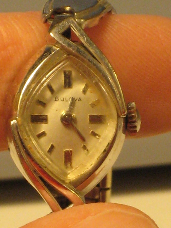 Items similar to 1960s Bulova Ladies White Gold Watch on Etsy
