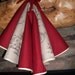 Stunning French Script and Deep Red 45" Reversible Christmas Tree Skirt 2012 Collection READY TO SHIP