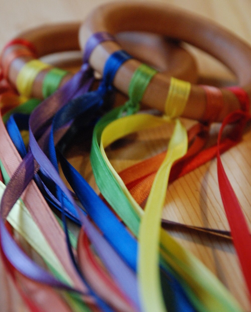 Dancing Ribbon Rings by greenbaboondesigns on Etsy