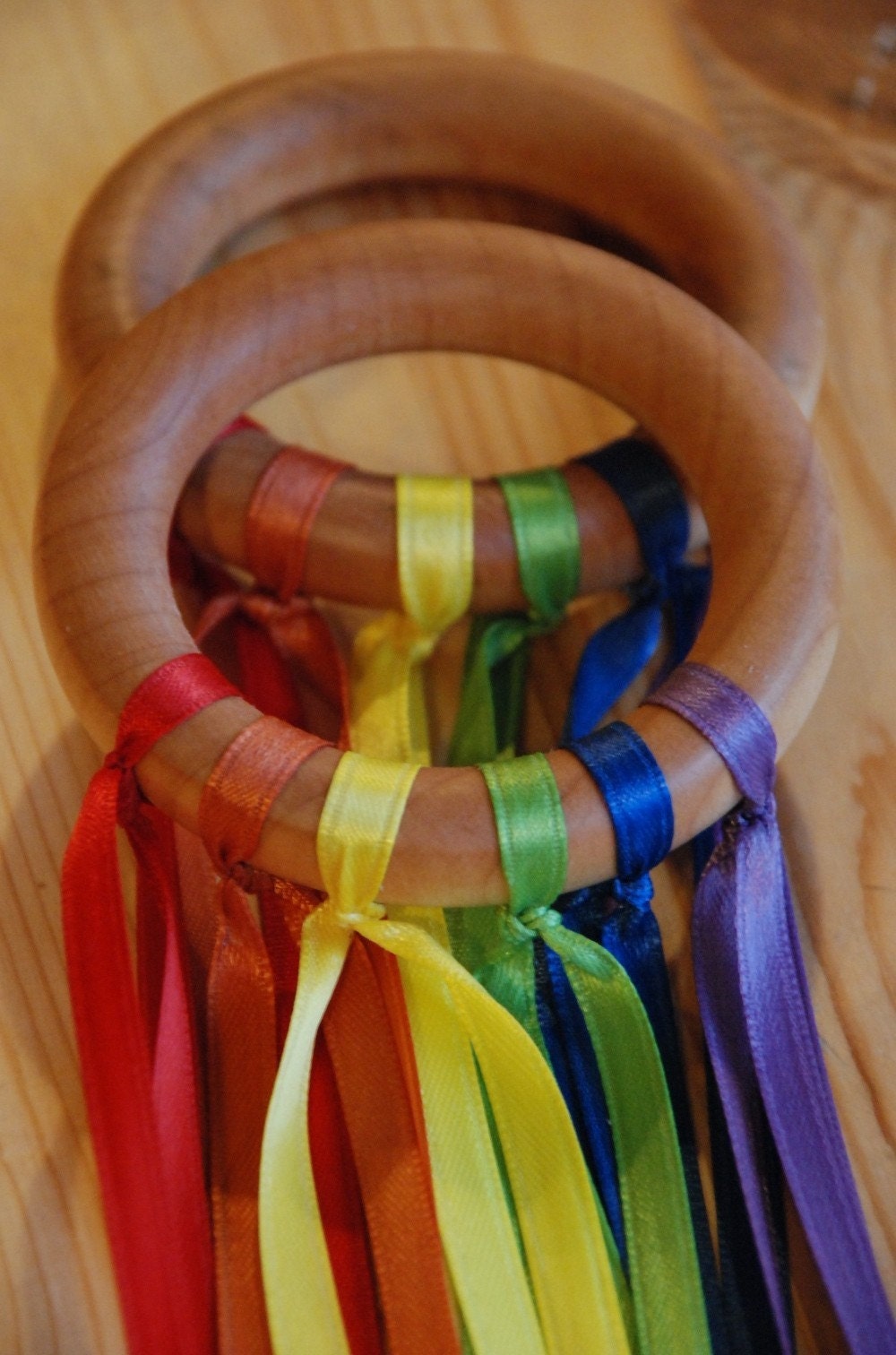 Dancing Ribbon Rings by greenbaboondesigns on Etsy