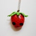 Strawberry skull necklace