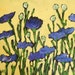purple cornflowers in morning glow original painting by moulton 8 x 10 inch