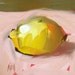 lemon painting no. 23 origiinal painting by moulton 5 x 5 inch on Hold for LREvans