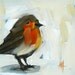 robin no. 21 original painting by moulton 5 x 5 inch