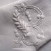 French vintage pure linen sheet, beautiful fabric, large B monogram, centre seam