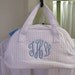 Monogrammed Waffle Weave Travel Bag