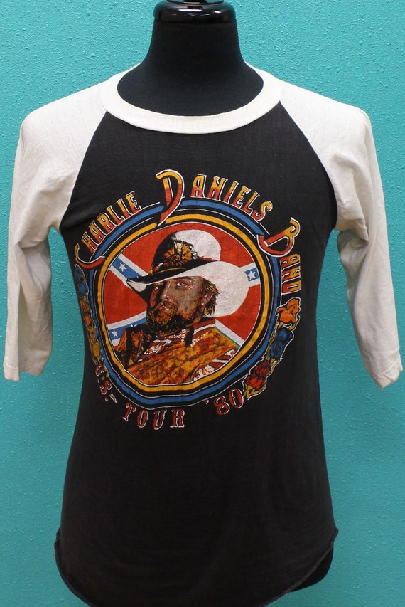 vintage CHARLIE DANIELS BAND 80s tour T Shirt rock by socalvintage