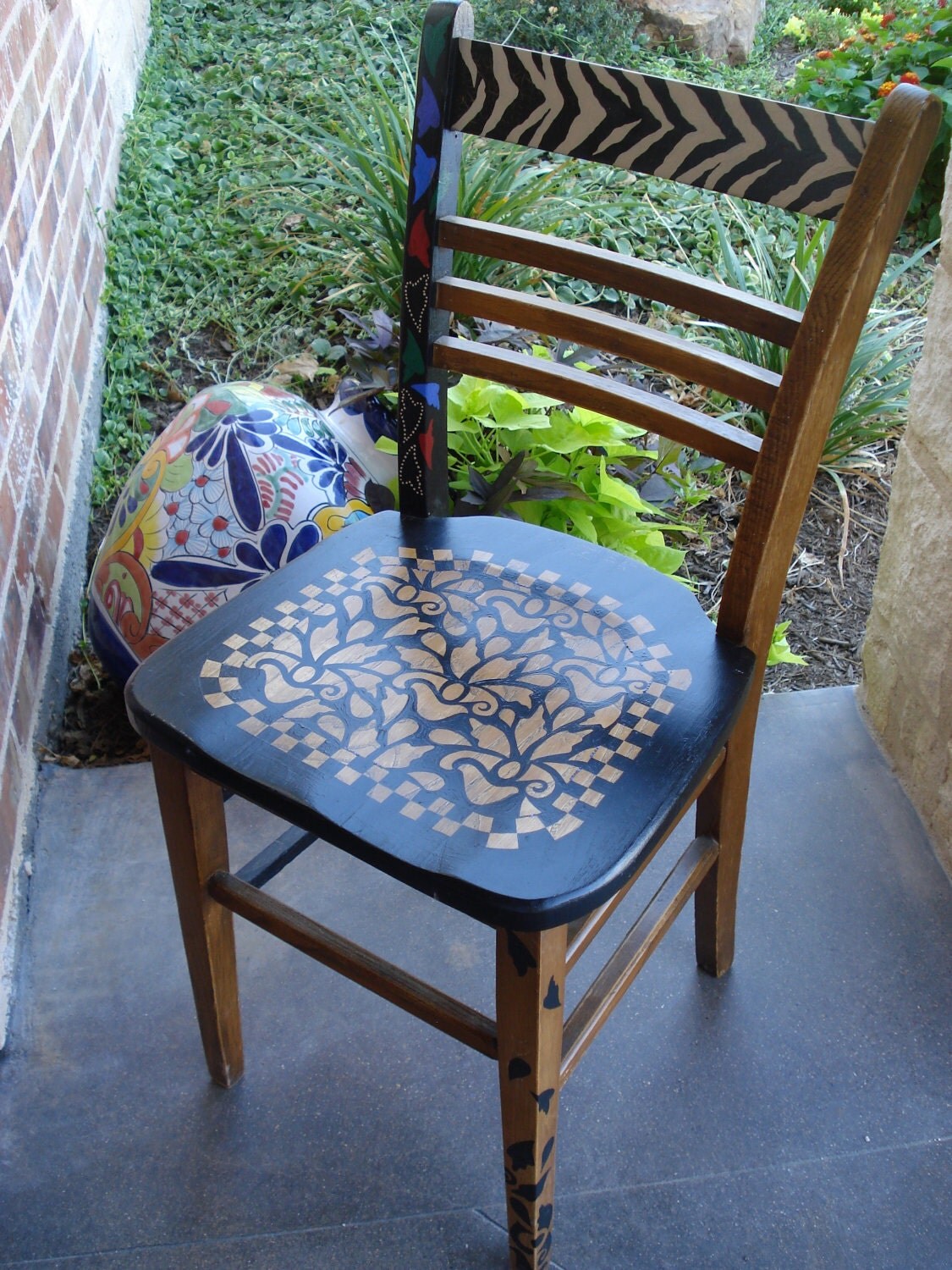 Puzzles and Pieces Chair by MadeMerry on Etsy