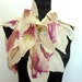 Wearable Art Scarf. Falling Leaves Felted Wool Scarf. DISCOUNTED