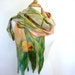 Art Scarf. Large Felt Scarf. Wool Felted Nuno Scarves Monets Garden
