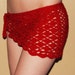 Beach Christmas. Ready to ship. Handcrochet Lace Skirt Mini Skirt Beach Coverup Red Sarong bikini wrap. Primary Color. Summer