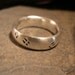 Mens or Womens Deer Track Wedding Band or Nature Ring - Sterling silver